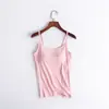 Camisole Feminina Modal Plus Size Mais Vendida Transfronteiriça com Sutiã Embutido, Top Casual Soltinho