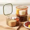 Conjunto de porta-temperos para cozinha doméstica, armazenamento integrado com múltiplos compartimentos para sal, glutamato monossódico, pimenta e outros condimentos