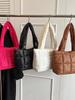 Bolso de mano estilo coreano de gran capacidad, estilo rómbico, de algodón, color liso, informal, bordado, elegante, novedad de 2024