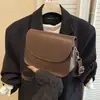 2026 Nova Moda Tendência Retrô Simples Cor Sólida Estilo Coreano Texturizada Moda Transversal Ombro Pequena Quadrada Bolsa Feminina