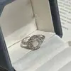 Anillo de Plata de Ley S925 Jade Espuma de Agua Medieval Vintage Moda Nicho Diseño Estilo Palacio Geométrico Abierto