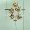 Flores Artificiais Douradas, Eucalipto Dourado e Folhas de Ginkgo, Flores de Plástico, Folhas Douradas, Materiais para Arranjo de Flores Balde da Fortuna de Natal e Festival da Primavera
