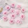 Flor de rosa artificial para manualidades decoración de corona de muñeca accesorios de rosa arreglo de boda cabeza de flor de rosa