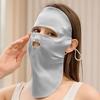 Mascarilla Facial Completa Protectora Solar de Seda UV Transpirable Seda de Morera Velo Anti Humo Protección del Cuello en Verano