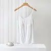 Con copas incorporadas, prenda interior de una sola pieza, camiseta sin mangas de capa base para exteriores, nueva camiseta sin mangas camisola de modal pequeña de verano para mujer