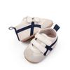Zapatos de Entrenamiento Nuevos para Bebé de Primavera y Otoño, Zapatillas de Bebé Antideslizantes con Suela de Goma Suave, Zapatos Infantiles Casuales con Rayas Cruzadas de Moda