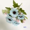 Ramo de crisantemos silvestres pequeños de 5 tenedores de simulación, decoración para salón de bodas, hogar, grupo de baile, fotografía de flores pequeñas de mano, floral