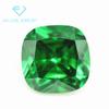 Lote de fábrica 5A fertilizante cuadrado verde circonio piedra desnuda fertilizante sintético almohada cuadrada abuela verde piedra blanca circonio CZ taladro