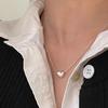 Collar Minimalista de Nicho Diseño Brillo Cara Amor Moda Femenina Personalizado Versátil de Alta Gama Apilable Cadena Clavícula