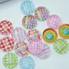Botões Coloridos de Resina com Quatro Furos e Bordas Finas para Roupas Infantis Camisas, Botões Redondos Costurados à Mão com Bordas Finas, Botões Decorativos Infantis com Quatro Furos