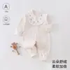 Ropa de bebé para otoño, mameluco suave de terciopelo para bebés, pijama base unisex para bebé, mameluco con apertura lateral tipo mariposa 6