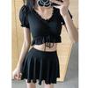 Traje de Baño Popular Nuevo Estilo 2026 para Niñas, Estilo Falda de Dos Piezas, Cintura Alta, Adelgazante, Sexy Coreano, Pecho Pequeño, Traje de Baño Conservador para Aguas Termales