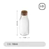 Restaurante Homestay Botella de Vidrio para Bebidas de Jugo Té con Leche Hervidor de Agua Fría Simple Resistente a Altas Temperaturas Corcho Botella para Infusión de Vino de Ciruela