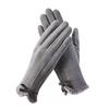 Guantes cálidos De Rong para mujer, otoño e invierno, forrados de vellón, con lazo cálido, para exteriores, conducción, pantalla táctil, Xinji D6