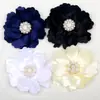 Nuevo Tejido de Satén Hecho a Mano Perla Diamante Núcleo de Flor Flor diy Accesorios para el Cabello Tocado Zapatos y Sombreros Accesorios de Ropa