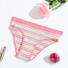 Nuevos calzones de algodón de colores con hilo para mujer, transpirables para abdomen y cadera, de doble capa, suministro directo de fábrica