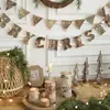 Placas Decorativas de Letras de Natal, Placas em Inglês 'Merry Christmas', Enfeites Pendentes para Decoração de Ambiente, Acessórios Decorativos de Madeira