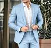 Comercio Exterior Traje Elegante para Hombre Conjunto Color Sólido Alto Nivel Temperamento Banquete Vestido de Noche Corte Ajustado Moda Pantalones de Traje Hombre