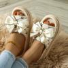 Pantufas para Mulheres Inverno 2025 Novas Quentes para Casa Interior Antiderrapantes de Algodão com Sola Grossa Pantufas de Lã Femininas Outono e Inverno
