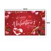 Cortina de Fundo para Dia dos Namorados em Forma de Coração Rosa Vermelho Transfronteiriça para Criar uma Atmosfera Festiva, Banner Decorativo, Romântico