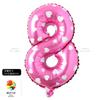 Pequeno balão alfanumérico de filme de alumínio rosa de 16 polegadas Festa de Aniversário casamento layout de casamento balão de folha de alumínio