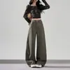 Jeans Modernos de Nuevo Estilo para Mujeres Petites, Cubren los Muslos, Hacen que las Piernas Parezcan Más Largas, Estilo Coreano, Pantalones de Pierna Ancha Adelgazantes, Diseño de Tiro Alto