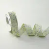 Original - Cinta de organza con tonos verdes, cinta para envolver regalos, cinta para manualidades, flor, lazo para hornear, serpentina