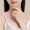 Anillo de Plata de Ley Estilo Frío Diamante Musgo para Mujer Moissanita Rosa Moda Commuter Mori Simulación Anillo Abierto Joyería