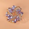 Broche de Pedrería Elegante de Alta Gama Estilo Coreano Exquisita Aleación Hueca Accesorios de Ramillete Pin para Ropa de Nicho Versátil para Mujer