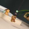 Pau-rosa Sândalo Verde Esculpido Desenho Animado Urso Morango Fofo Corrente para Celular Chaveiro Decoração de Mochila Pingente Portátil Joia