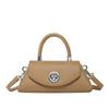 Bolsa Trapezoidal Pequena Quadrada Portátil Popular Atacado Simples Elegante Alto Padrão de Lichia Casual Versátil Estilo Ocidental Bolsa Transversal