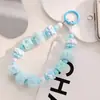 Nova Corrente de Celular com Contas em Cubo de Queijo Criativa Pingente de Bolsa com Bola de Pelo Chaveiro de Contas Pintado à Mão Acessórios Atacado
