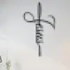 Arte em Ferro Transfronteiriça Cruz Estátua Decoração de Parede Pendente de Parede Decoração de Sala de Estar Interna Artesanato em Silhueta Oca em Forma de Coração Ornamento Pendente