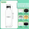 250ml.350ml Botella Cuadrada Grado Alimenticio PET Transparente Cuadrada Botella de Plástico Botella Desechable para Bebidas con Tapa