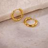 Aretes de Aro Lisos de Liberación Rápida Spot Acero de Titanio Aro Lujo Accesible Hebilla de Oreja de Gama Alta Aro para Oreja Versátil Elegante Aretes que No Pierden el Color