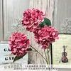 Hortênsia Artificial de 3 Cabeças tipo Doce, Flores Artificiais para Buquês de Casamento, Arte Floral Feita à Mão para Decoração de Salão de Casamento, Parede de Flores e Arranjos de Chão DIY