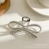 Pinza para el Cabello Grande de Metal Plateado para Cabello Grueso, Pinza de Garra Geométrica para el Cabello, Accesorio para el Cabello, Pinza de Tiburón Estilo Coreano