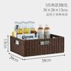 Caja de Almacenamiento de Estilo Japonés Tejida de Paja Ratán Miscelánea Juguetes Snacks Cesta de Almacenamiento Doméstico Caja de Almacenamiento Marco de Almacenamiento Organizador de Almacenamiento