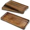Set de 3 tablas de madera 11.8 pulgadas Bandeja de madera de acacia Tabla de queso de madera
