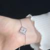 Nuevo Diseño de Moda Acero de Titanio Pulsera Trébol de Cuatro Hojas para Mujer Estilo Lujo Ligero Personalidad INS Pulsera Combinable Accesorios para el Cabello