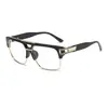 Gafas de sol de aviador de doble puente de moda de marco grande europeas y americanas para hombre, Gafas de sol personalizadas retro cuadradas de alta gama, Versátiles transfronterizas