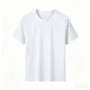 Camiseta de manga corta holgada, talla grande, de seda helada para hombre, cuello redondo, estilo atlético casual, secado rápido, top versátil