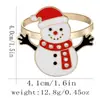 Anillo para Servilleta Navideño Transfronterizo Hebilla Creativa de Metal para Servilleta Anillo de Tela Plateado Dorado Suministros de Decoración de Mesa para Hotel