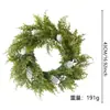 Guirlanda de Natal de Rattan Artificial Mais Vendida Transfronteiriça com Pinhas, Ciprestes, Frutas Vermelhas e Pinhas para Decoração de Casa e Arranjo de Paisagem