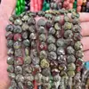 10mm Pedra Natural Mineral Bruto Coração de Pêssego Facetado Contas Soltas Pulseira Colar DIY Acessórios de Joias Contas Semi-Acabadas Atacado