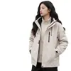 Chamarra con Capucha para Pareja Tongke para Exteriores, Chamarra 3 en 1 a Prueba de Viento e Impermeable, Nuevo Estilo Otoño/Invierno, Chamarra Abierta para Hombre, Chamarra de Senderismo
