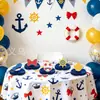 Conjunto Popular de Decoração com Topper de Bolo do Pato Donald da Amazon com Faixa de Letras Feliz Aniversário e Conjunto de Atmosfera com Bandeiras