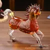 Botella de vino de vidrio de borosilicato alto, botella de whisky con forma de caballo, botella de vino de vidrio creativa de alta gama con forma de animal del zodiaco