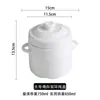 Olla de Cerámica Impermeable para Estofado Hotel Phnom Penh con Tapa Doble Tapa Boles Binaurales para Estofado de Nido de Pájaro con Recipiente Interior Olla para Huevo al Vapor Olla para Estofado Olla Pequeña para Sopa