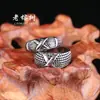 Viejo nueve hombres Chen Weiting mismo anillo Zhang Qishan joyería vintage de acero de titanio pareja de estrellas joyería para hombres y mujeres